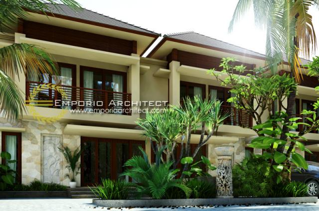 Desain Exterior 2 Perumahan Villa Bali 2 Lantai Bapak Putra di Depok