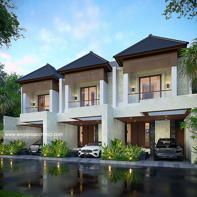 Gambar 1 Desain Perumahan Style Villa Bali 2.5 Lantai Ibu MRN 1563 di  Depok