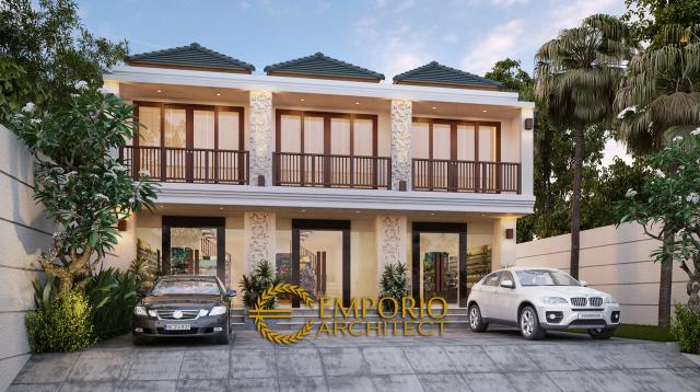 Gambar 1 Desain Ruko Style Villa Bali 2 Lantai di  Denpasar, Bali