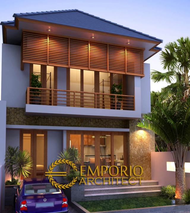 Gambar 1 Desain Rumah Villa Bali 2 Lantai Bapak Ari Sundoro di  Denpasar, Bali