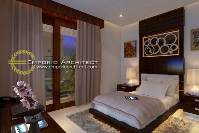 Desain Kamar Tidur Rumah Villa Bali 2 Lantai Bapak Artana II di Denpasar, Bali