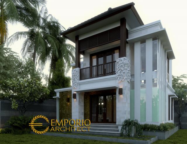 Desain Exterior 2 Rumah Villa Bali 2 Lantai Bapak Agus di Denpasar, Bali