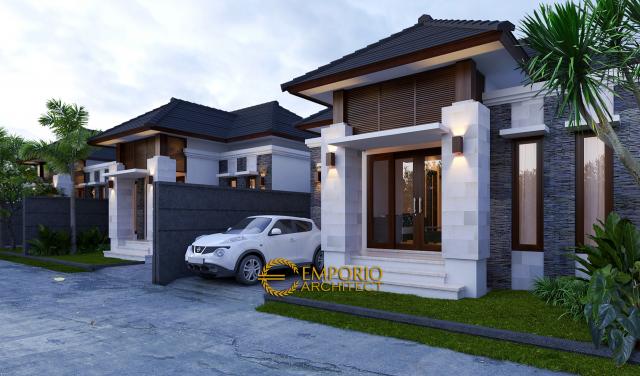 Desain Exterior 1 Perumahan Villa Bali 1 Lantai Wahanakarsa Swandiri di Pekanbaru