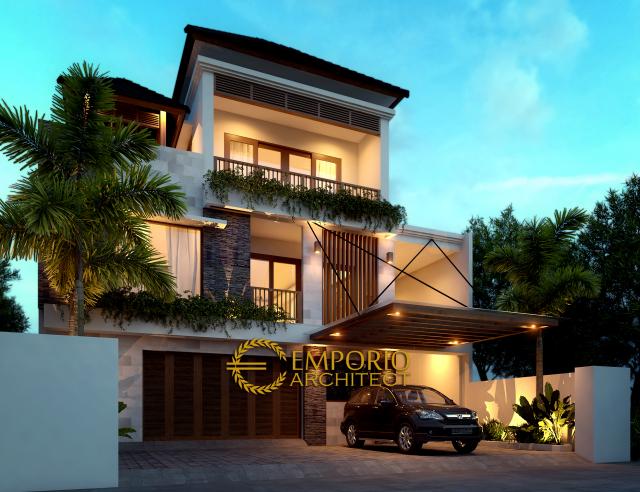 Gambar 3 Desain Rumah Villa Bali 3 Lantai Bapak Dian Lesmana II di  Denpasar, Bali