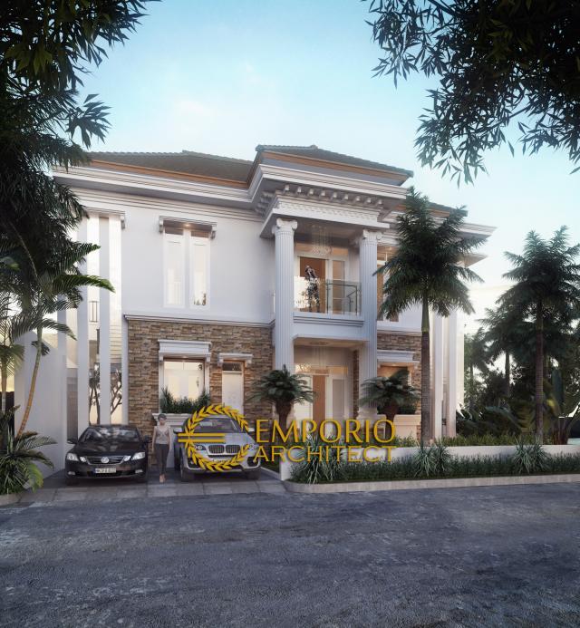 Desain Exterior 1 Rumah Classic 2 Lantai Bapak Endra Zulpan di Jakarta