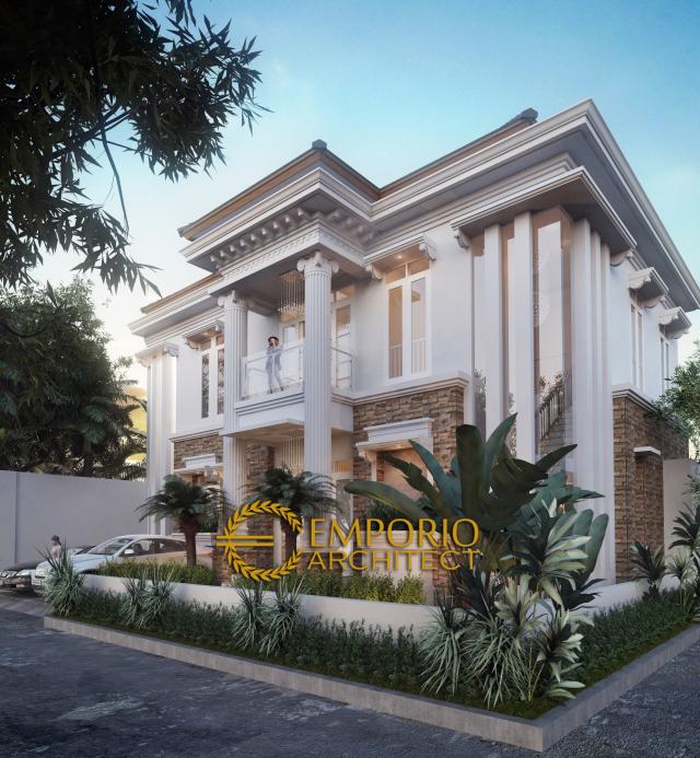 Desain Exterior 2 Rumah Classic 2 Lantai Bapak Endra Zulpan di Jakarta