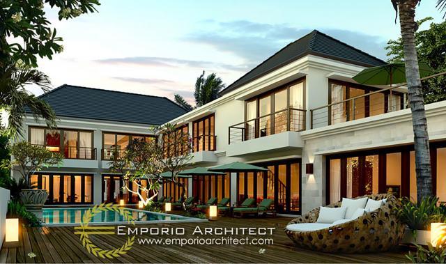 Gambar 3 Desain Rumah Villa Bali 2 Lantai Bapak Freddy di  Samarinda Kalimantan