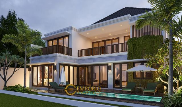 Gambar 3 Desain Rumah Villa Bali 2 Lantai Bapak Puja Kartawijaya di  Bogor