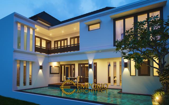 Gambar 3 Desain Rumah Villa Bali 2 Lantai Bapak Yulianto di  Jakarta