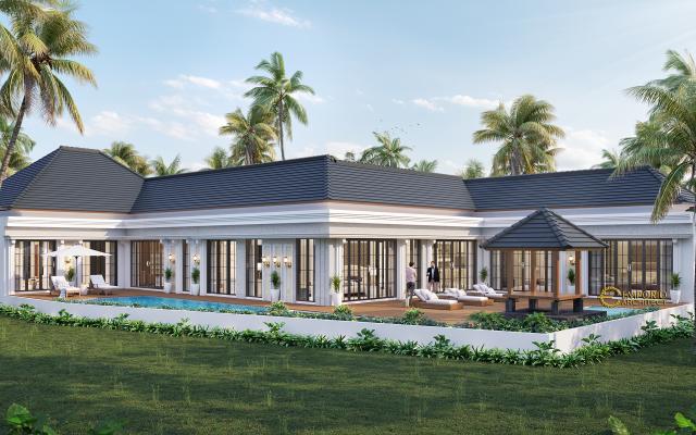 Desain Tampak Belakang Rumah Classic 1 Lantai Bapak Asep Billy di Pangandaran, Jawa Barat