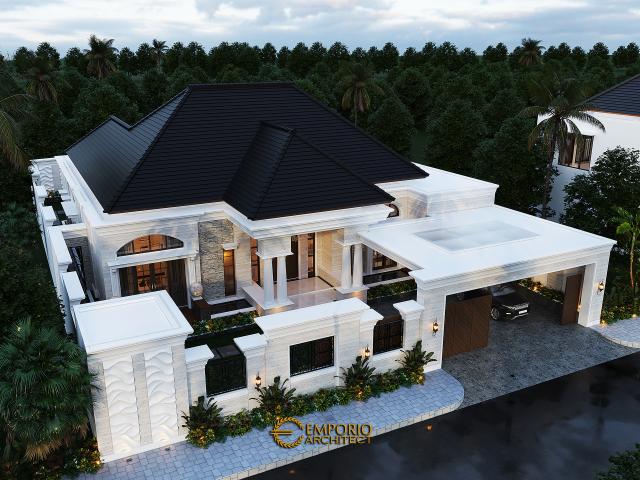 Gambar 2 Desain Rumah Classic 1 Lantai Bapak Hendry di  Riau