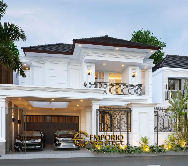 Gambar 2 Desain Rumah Classic 2 Lantai Ibu Sicil di  Jakarta Selatan