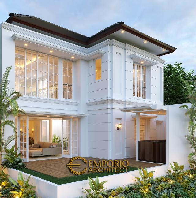 Gambar 3 Desain Rumah Classic 2 Lantai Ibu Sicil di  Jakarta Selatan