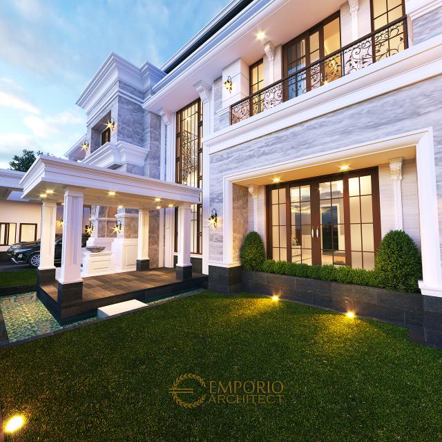 Gambar 2 Desain Rumah Classic 2 Lantai Ibu Desnita di  Padang, Sumatera Barat