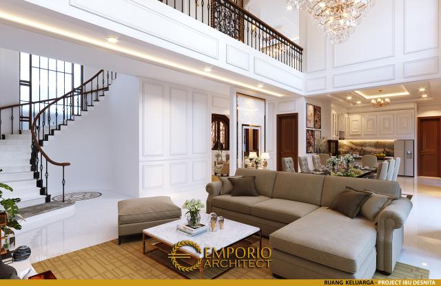 #interiordesign - Mrs. Desnita Classic House 2 Floors Design - Padang, Sumatera Barat - Code 13455