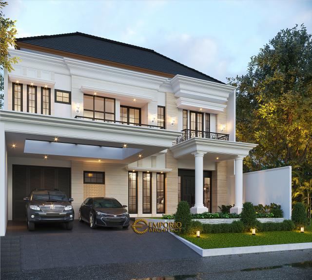 Gambar 2 Desain Rumah Classic 2 Lantai Ibu Yuli di  Tangerang, Banten