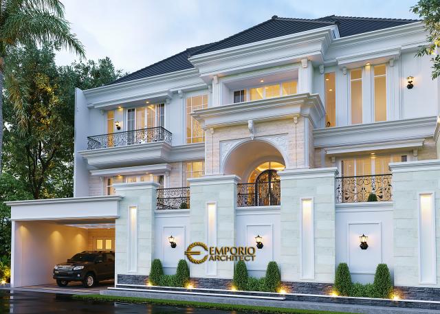 Gambar 2 Desain Rumah Classic 2 Lantai Bapak Tomy di  Balikpapan, Kalimantan Timur