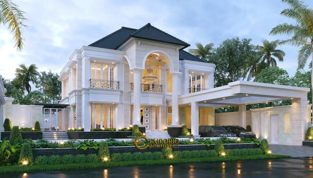 Desain Rumah Classic 2 Lantai Bapak HTN 938 di  Kalimantan Utara