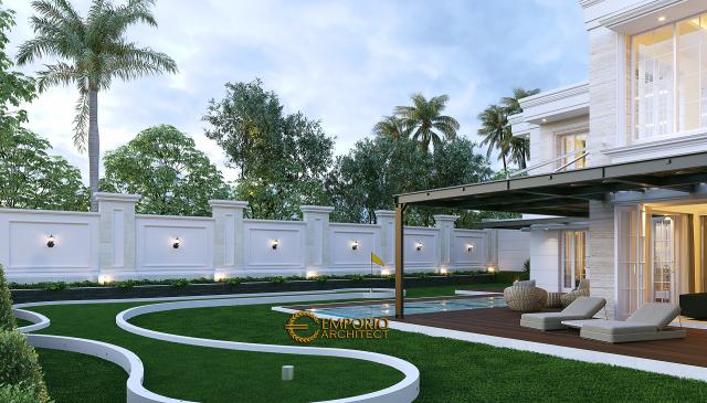 Desain Area Golf Rumah Classic 2 Lantai Bapak HTN di Kalimantan Utara