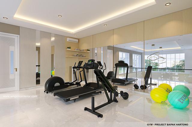 Desain Ruang Gym Rumah Classic 2 Lantai Bapak HTN 938 di Kalimantan Utara