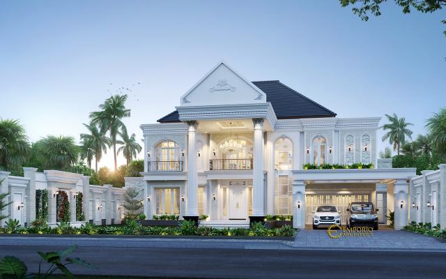 Gambar 1 Desain Rumah Classic 2 Lantai Bapak Mubin di  Bengkulu