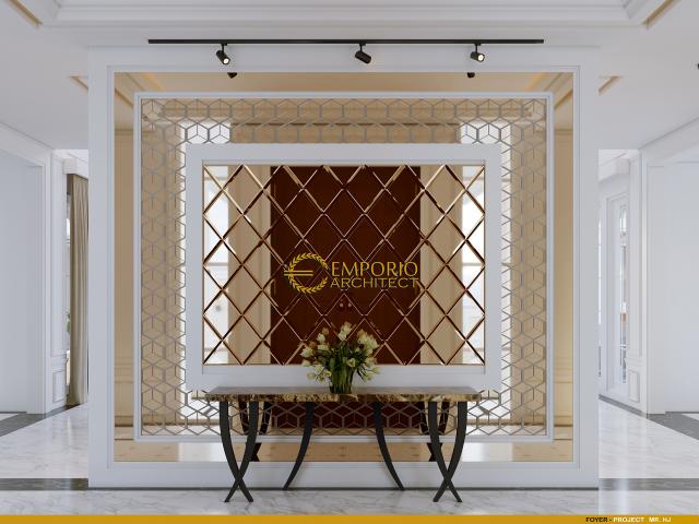 Desain Foyer Rumah Classic 2 Lantai Mr. HJ di Manado, Sulawesi Utara