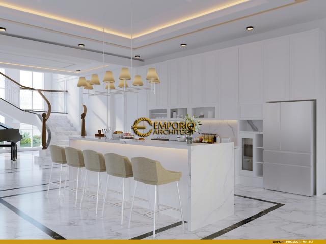 Desain Dapur Rumah Classic 2 Lantai Mr. HJ di Manado, Sulawesi Utara