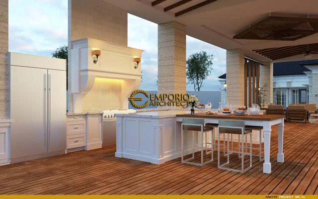 Desain Pantry Rumah Classic 2 Lantai Mr. HJ di Manado, Sulawesi Utara