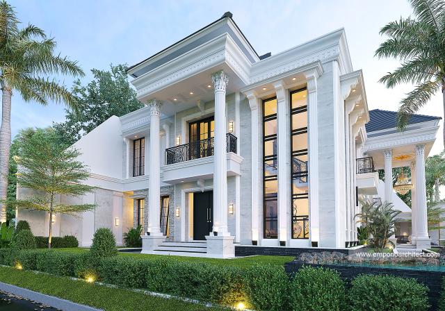 #exteriordesign - Mrs. INN Classic House 2 Floors Design - Kendari, Sulawesi Tenggara - Code 14078