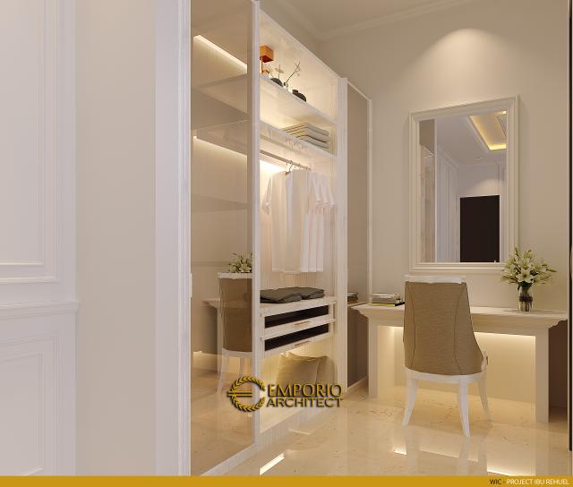 Desain Walk In Closet Rumah Classic 2 Lantai Ibu Rehuel di Papua