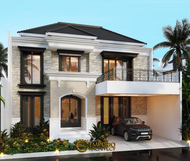 Desain Rumah Classic 2 Lantai Bapak Borsin di  Tangerang, Banten