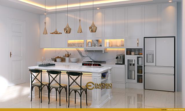 Desain Dapur Rumah Classic 2 Lantai Bapak Ridwan di Bandung, Jawa Barat