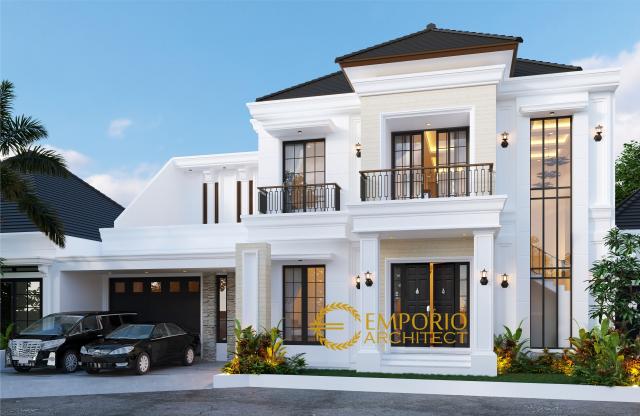 Desain Rumah Classic 2 Lantai Bapak Adit Brata III di Jakarta