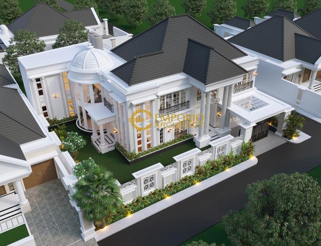 Desain Masterplan Rumah Classic 2 Lantai Bapak Boy di Kalimantan Barat