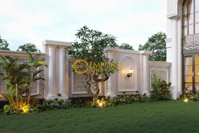 Desain Area Taman Belakang Rumah Classic 2 Lantai Bapak Imam di Semarang