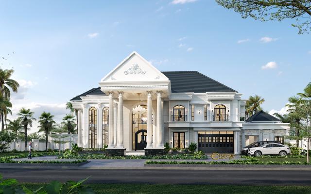 Gambar 1 Desain Rumah Classic 2 Lantai Bapak Ronald di  Manado, Sulawesi Utara