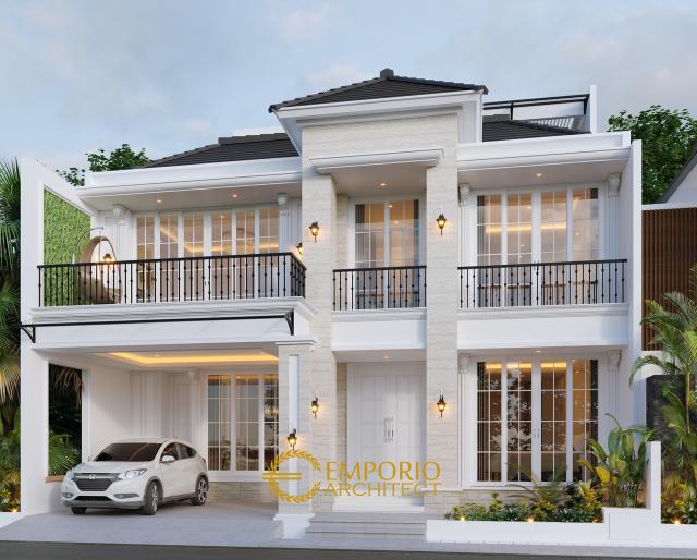 Desain Rumah Classic 3 Lantai Ibu Ninin di  Tangerang Selatan, Banten