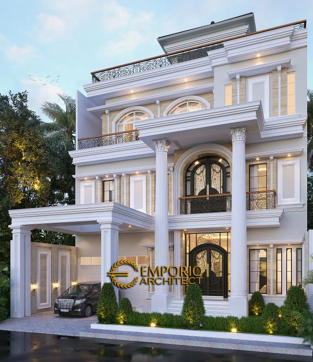 Desain Rumah Classic 3.5 Lantai Ibu Tyas di  Jakarta Selatan