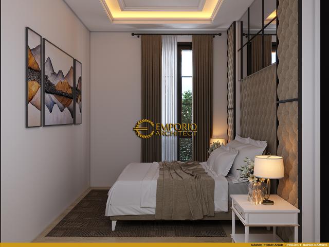 Desain Kamar Tidur Anak Rumah Classic Modern 3.5 Lantai Bapak Ramses di Tangerang Selatan, Banten