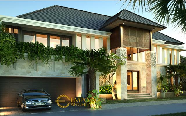 Desain Rumah Villa Bali 2 Lantai Bapak Frans di Jakarta