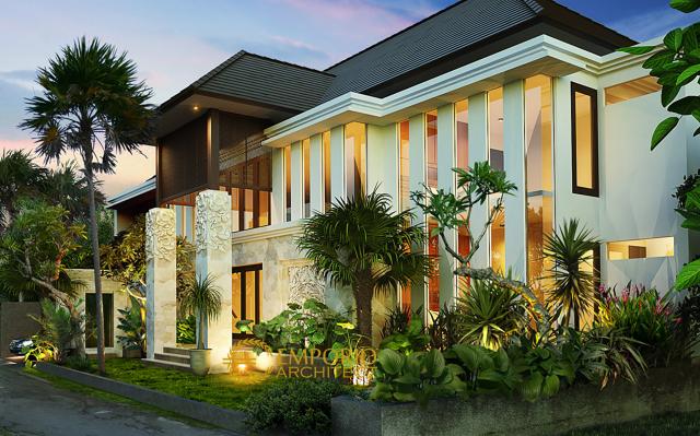 Desain Rumah Villa Bali 2 Lantai Bapak Frans di Jakarta