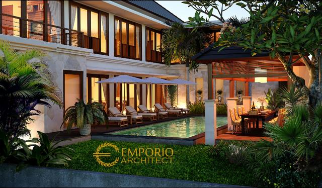 Gambar 3 Desain Rumah Villa Bali 2 Lantai Bapak Frans di  Jakarta