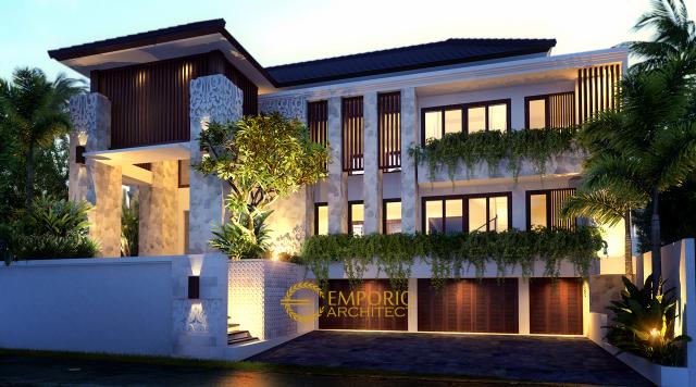 Gambar 1 Desain Rumah Villa Bali 2 Lantai Ibu Atik Lawrence di  Jakarta