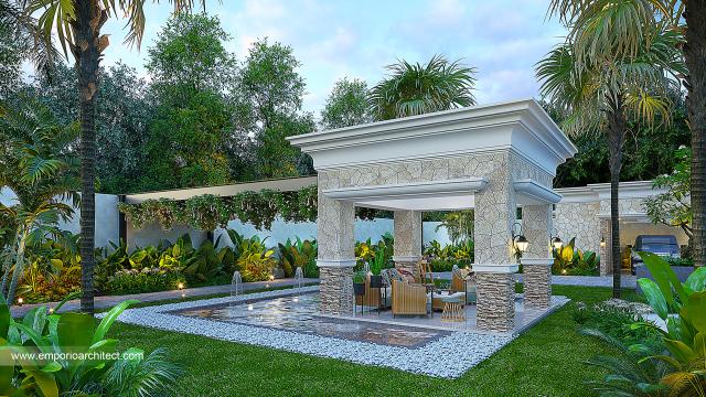 Desain Gazebo Rumah Italian Classic 1 Lantai Bapak EDK di Lampung