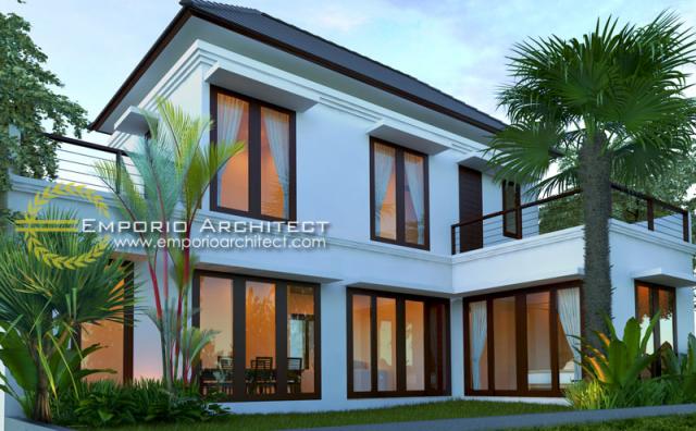 Desain Exterior 4 Rumah Villa Bali 2 Lantai Bapak Iwan di Denpasar, Bali