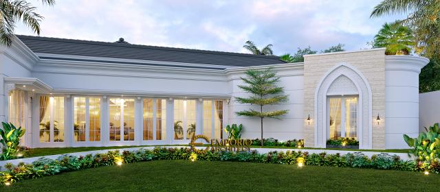 Desain Tampak Samping Rumah Klasik 1 Lantai Bapak H. Hori di Bogor, Jawa Barat