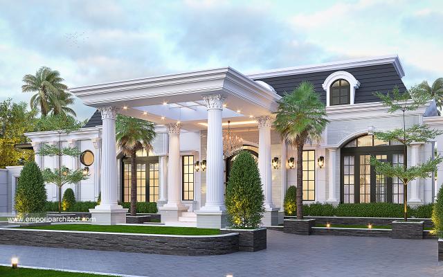 #classichomedesign - Mrs. Mona Classic House 1 Floor Design - Palu, Sulawesi Tengah - Code 22864