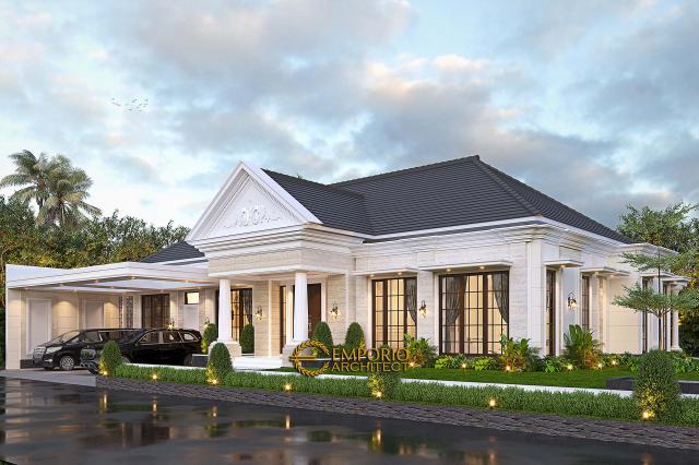 Desain Rumah Klasik 1 Lantai Bapak Djamaludin di  Banten