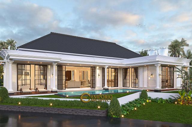 Gambar 3 Desain Rumah Klasik 1 Lantai Bapak Djamaludin di  Banten