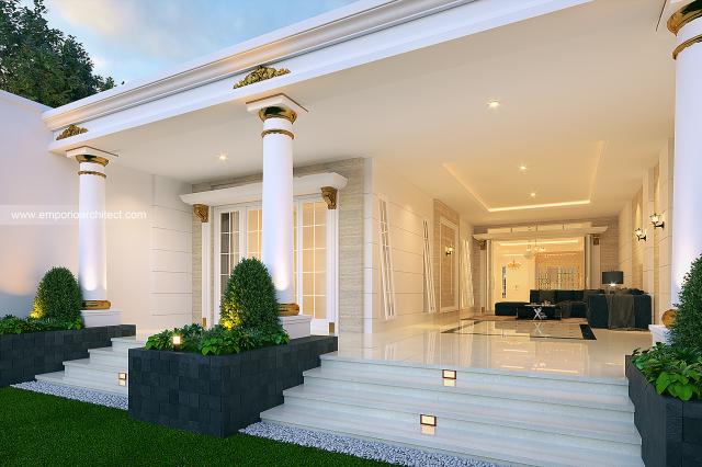 #exteriordesign - Mrs. NVT Classic House 1 Floor Design - Cilacap, Jawa Tengah - Code 28177